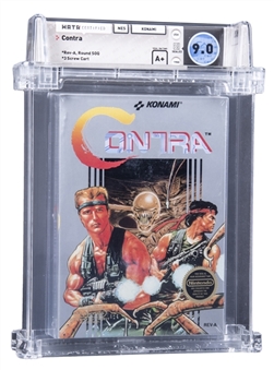 1988 NES Nintendo (USA) "Contra" Sealed Video Game - WATA 9.0/A+